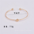 Promotion Gift Wholesale Women Handmade Custom Charm Fashion Bracelets Jewelry Simple Twisted Gold Plated Fashion Bracelet